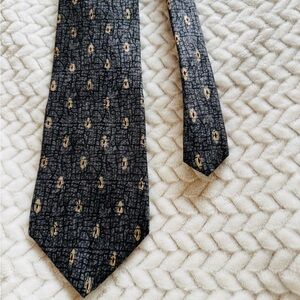 Vintage 90’s Bill Blass Silk Tie - Gray/Black/Tan/Burgundy